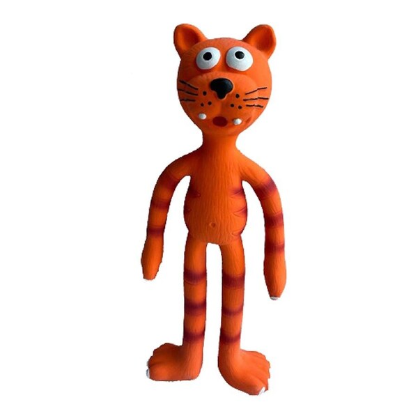 Paw Play Cat Latex Interactive Pet Dog Chew Toy w/ Squeaker 31cm