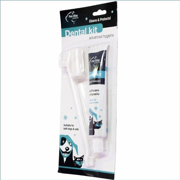 Pet-Rite Dental Kit Cats & Dogs Toothpaste & Finger Brush 70g