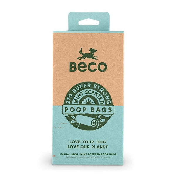 Beco Eco Friendly Dog Poop Bags Mint Scented 270 Pack
