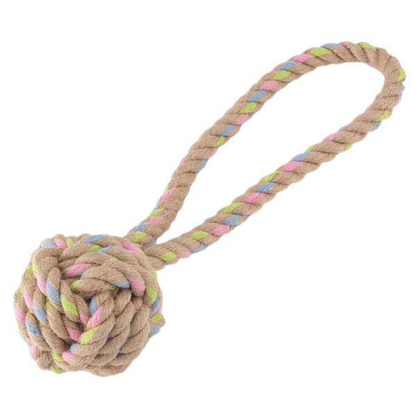 Beco Hemp Rope Ball w/ Loop Interactive Play Dog Toy Small