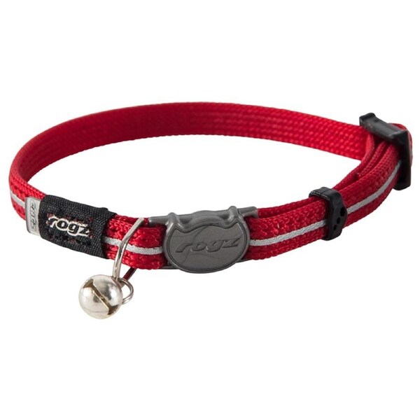 Rogz Alleycat Adjustable Safeloc Cat Collar Red 8mm