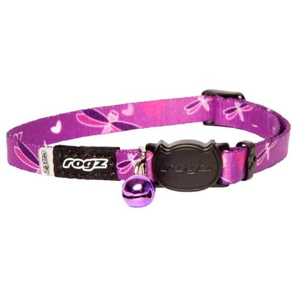 Rogz Kiddycat Safeloc Polyester Cat Collar Dragonfly 8mm