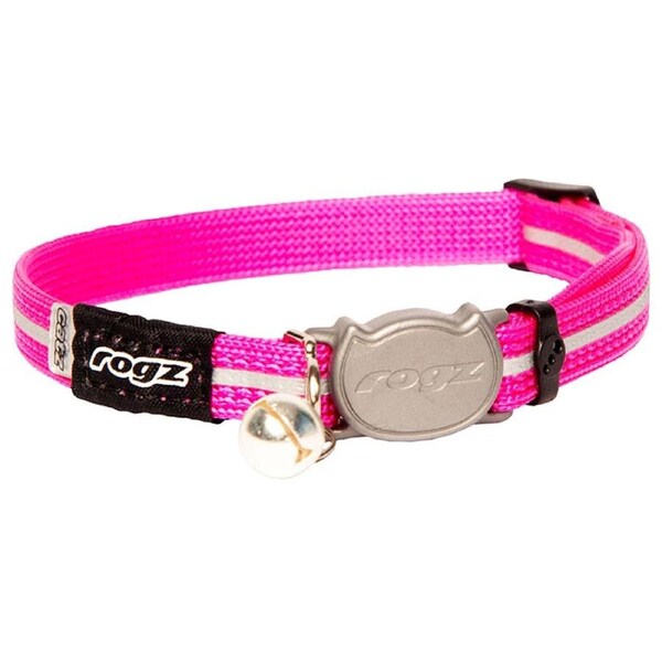 Rogz Alleycat Adjustable Safeloc Cat Collar Pink 11mm