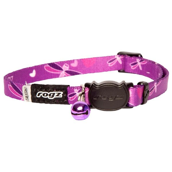 Rogz Kiddycat Safeloc Polyester Cat Collar Dragonfly 11mm