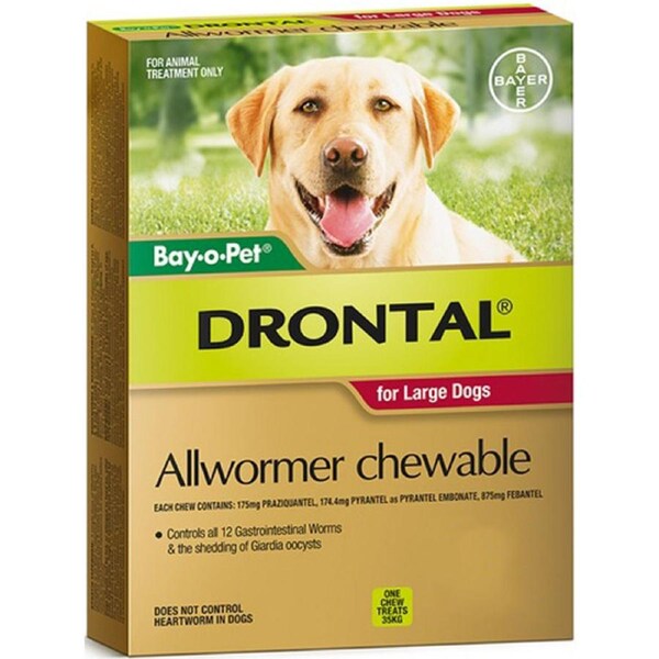 Drontal Chews Bayopet Dog Wormer Large 35g 20 Pack