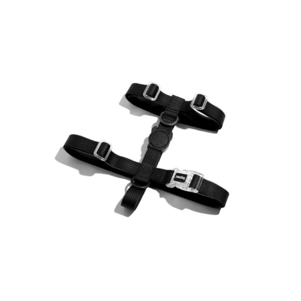 Zee Dog Neopro Adjustable Soft Dog H Harness Black Medium