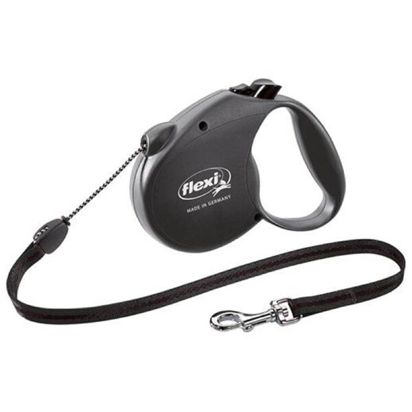 Flexi Standard 5m Cord Retractable Pet Dog Safety Lead Black Medium