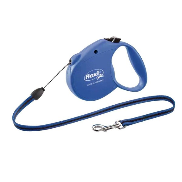 Flexi Standard 5m Cord Retractable Pet Dog Safety Lead Blue Medium