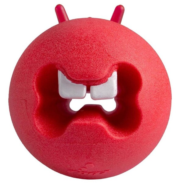 Rogz Fred Treat Ball Treat Dispensing Dog Toy Red