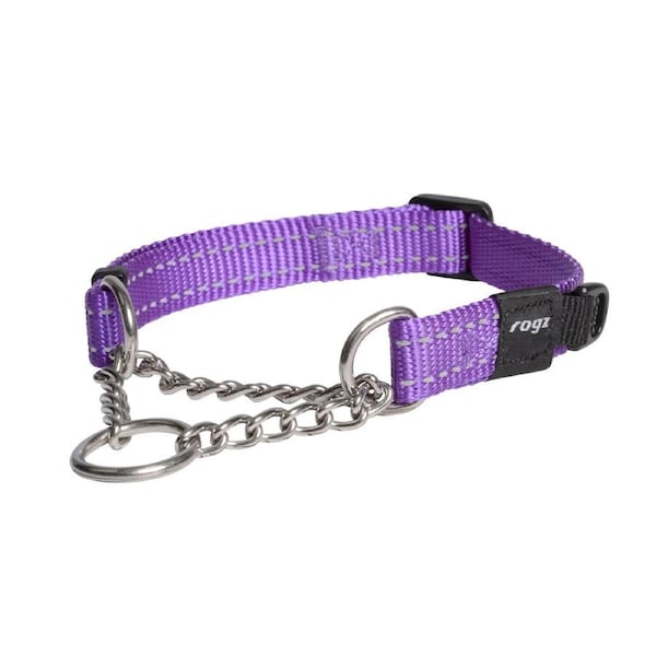 Rogz Control Obedience Non-Slip Dog Collar Purple Medium