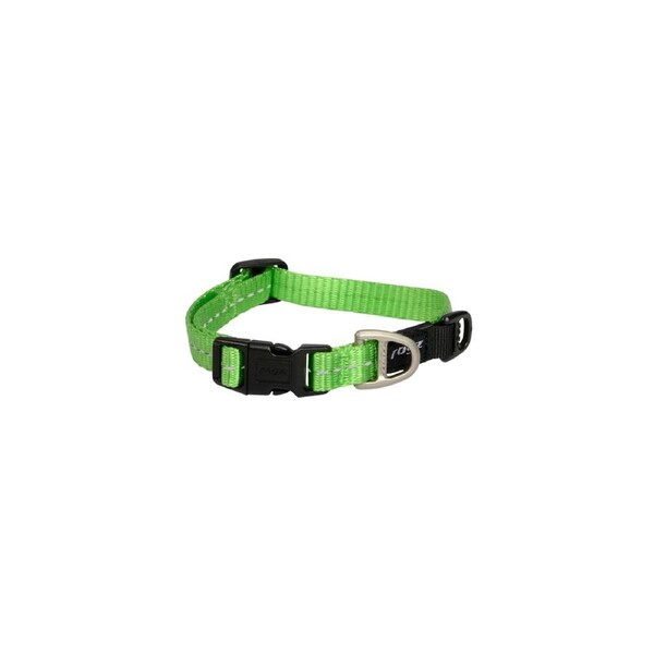 Rogz Classic Lockable Reflective Dog Collar Lime Small