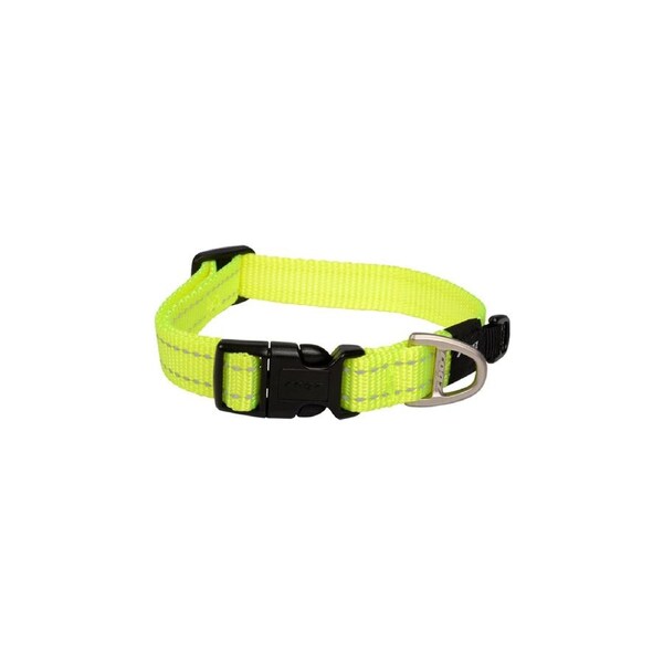 Rogz Classic Lockable Reflective Dog Collar Dayglo Medium