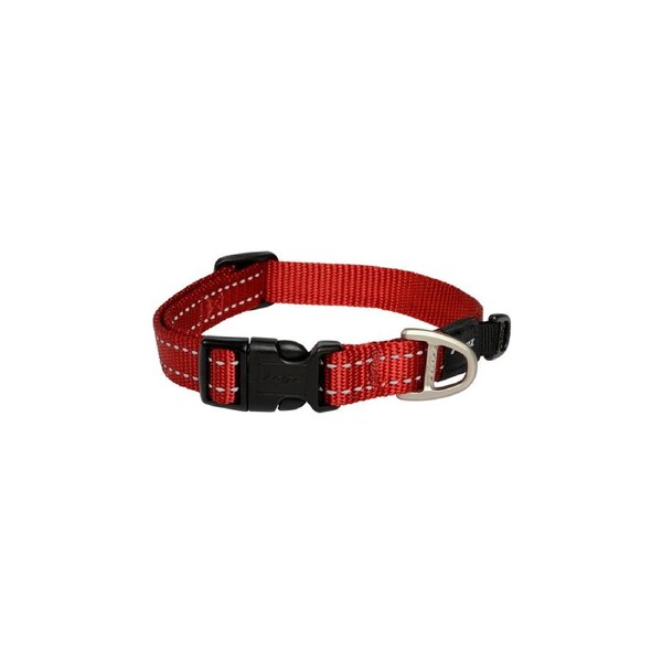 Rogz Classic Lockable Reflective Dog Collar Red Medium