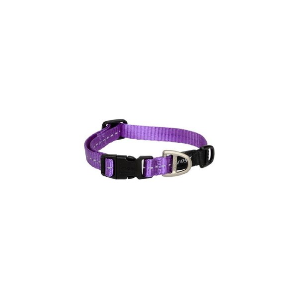 Rogz Classic Lockable Reflective Dog Collar Purple Small