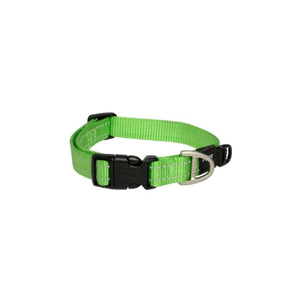 Rogz Classic Lockable Reflective Dog Collar Lime Medium