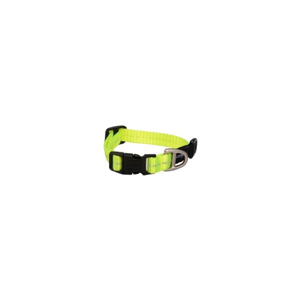 Rogz Classic Lockable Reflective Dog Collar Dayglo XS