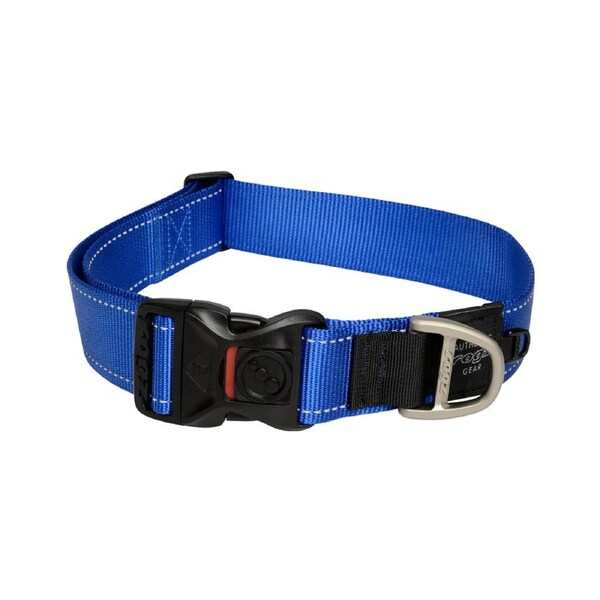 Rogz Classic Lockable Reflective Dog Collar Blue XXL
