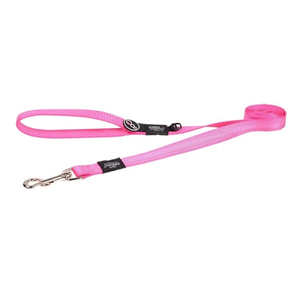 Rogz Classic Reflective Dog Safety Lead Pink Large