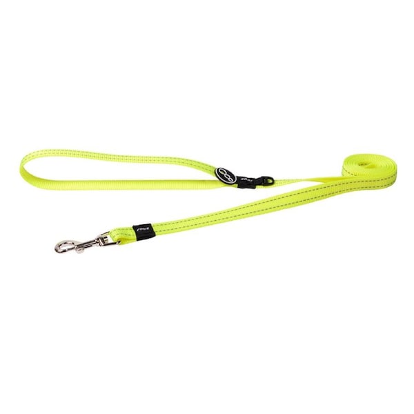 Rogz Classic Reflective Dog Safety Lead Dayglo Medium