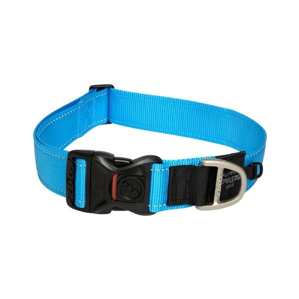Rogz Classic Lockable Reflective Dog Collar Turquoise XXL