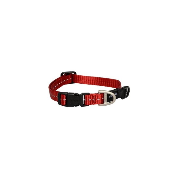 Rogz Classic Lockable Reflective Dog Collar Red Small