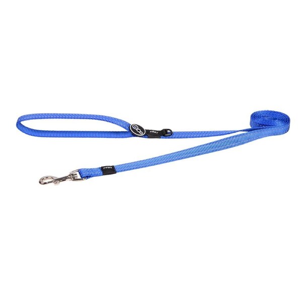 Rogz Classic Reflective Dog Safety Lead Blue Medium