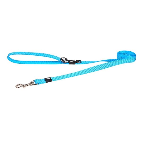Rogz Classic Reflective Dog Safety Lead Turquoise Medium
