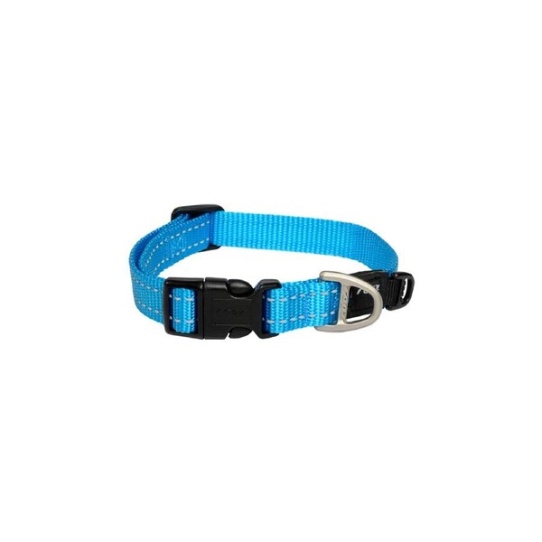 Rogz Classic Lockable Reflective Dog Collar Turquoise Medium