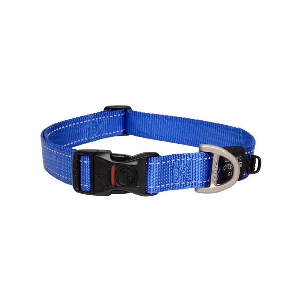 Rogz Classic Lockable Reflective Dog Collar Blue XL