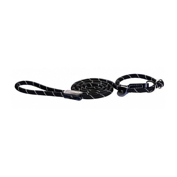 Rogz Classic Moxon Rope Dog Lead Black 1.8m x 12mm