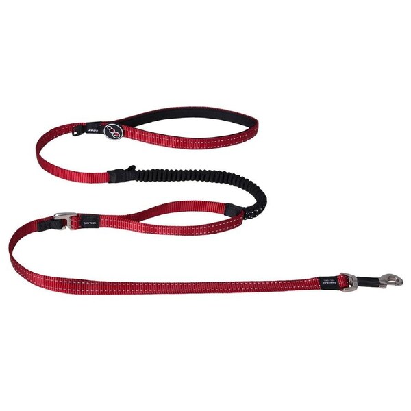 Rogz Control Shock Absorbing Bungee Dog Lead Red Medium