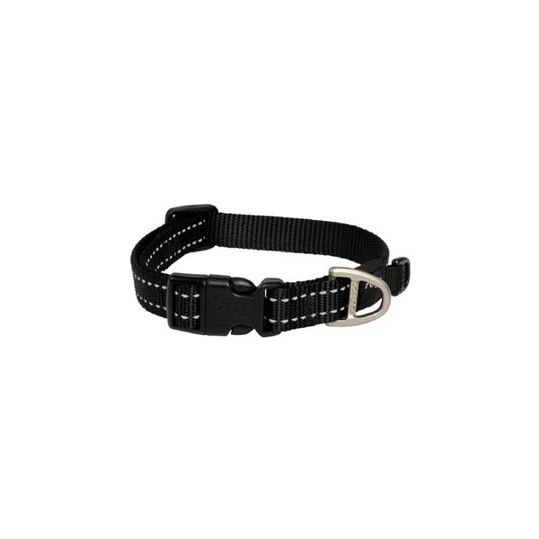 Rogz Classic Lockable Reflective Dog Collar Black Medium