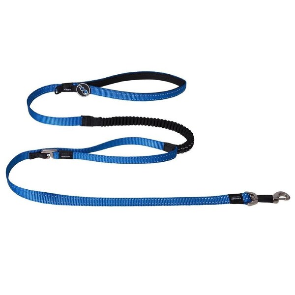 Rogz Control Shock Absorbing Bungee Dog Lead Blue Medium
