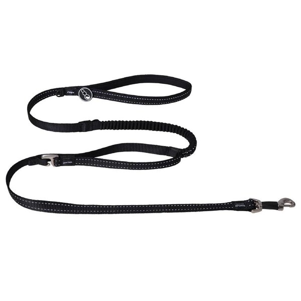 Rogz Control Shock Absorbing Bungee Dog Lead Black Medium
