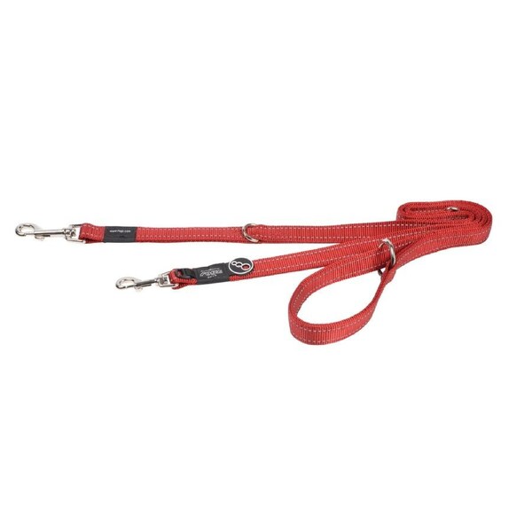Rogz Multi-Lead Stop-Pull Reflective Dog Lead Red Large