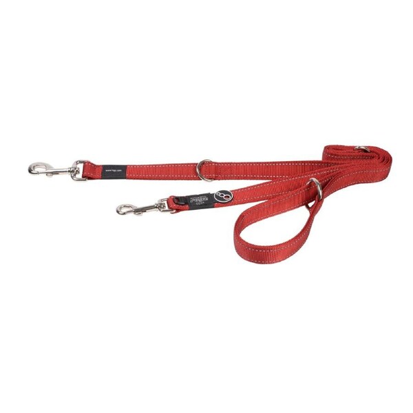 Rogz Multi-Lead Stop-Pull Reflective Dog Lead Red XL