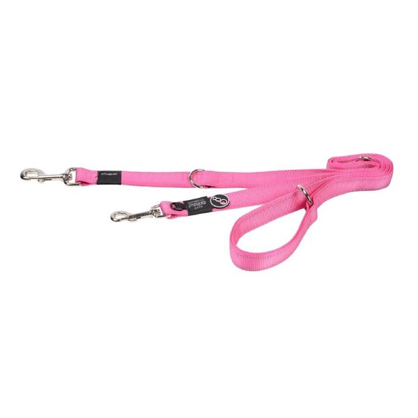 Rogz Multi-Lead Stop-Pull Reflective Dog Lead Pink XL