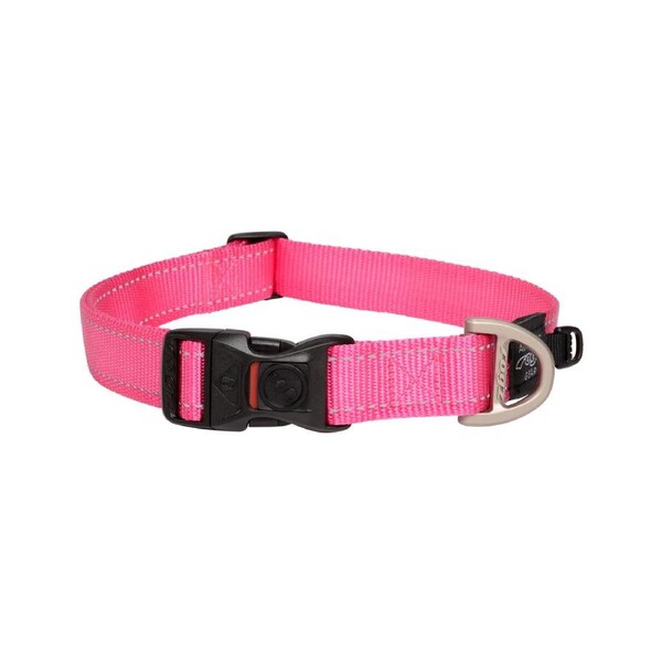 Rogz Classic Lockable Reflective Dog Collar Pink XL