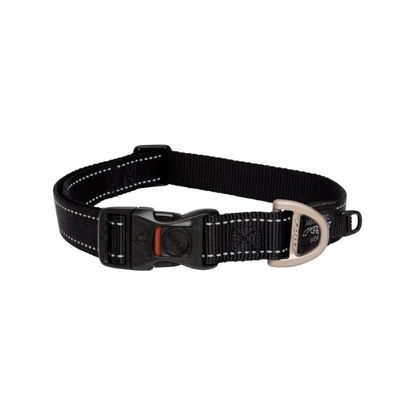 Rogz Classic Lockable Reflective Dog Collar Black XL