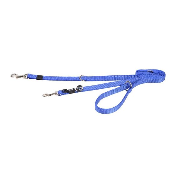 Rogz Multi-Lead Stop-Pull Reflective Dog Lead Blue Medium