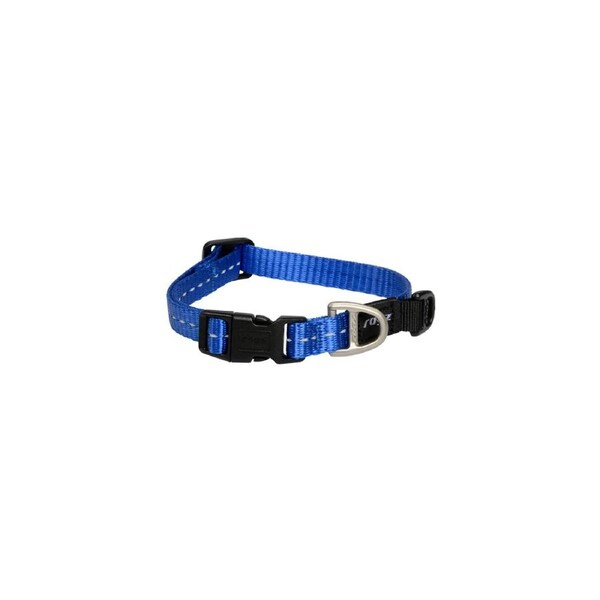 Rogz Classic Lockable Reflective Dog Collar Blue Small