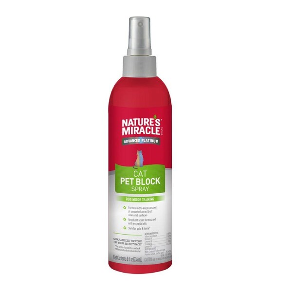Natures Miracle Advanced Platinum Cat Pet Block Spray for Indoor Training 236ml