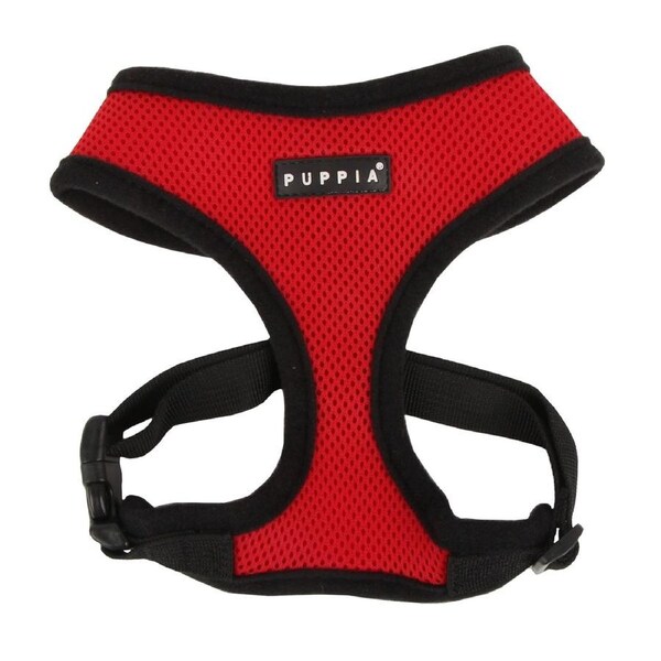 Puppia Soft Polyester Adjustable Dog Harness Red Medium