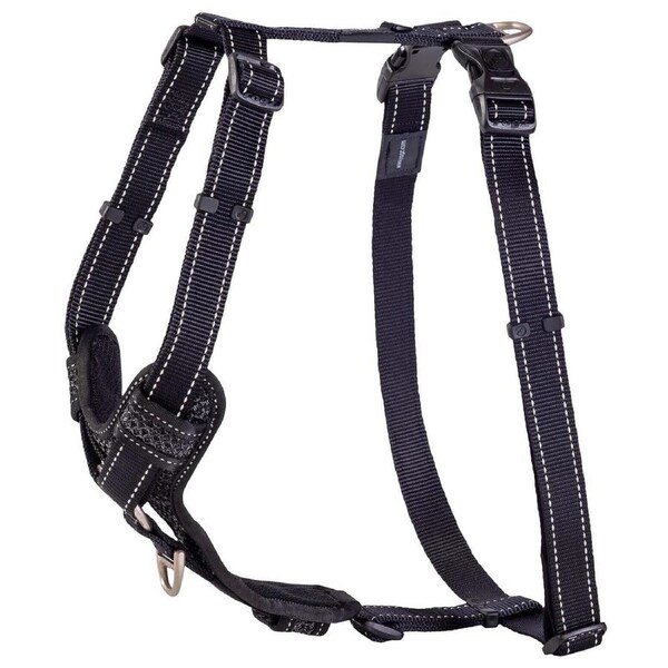 Rogz Control Stop-Pull Dog Harness Padded Black XL