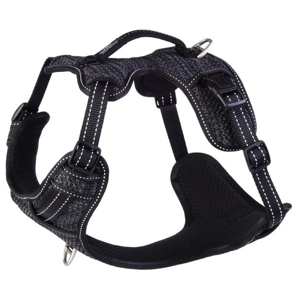 Rogz Explore Durable Nylon Dog Safety Harness Black Large