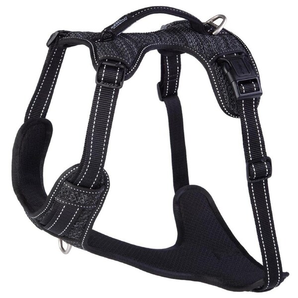 Rogz Explore Durable Nylon Dog Safety Harness Black XL
