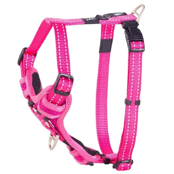 Rogz Control Stop-Pull Dog Harness Padded Pink Medium