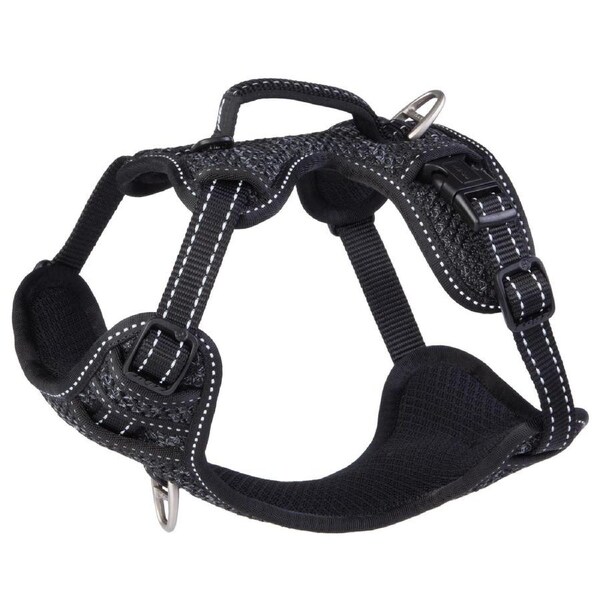 Rogz Explore Durable Nylon Dog Safety Harness Black Small