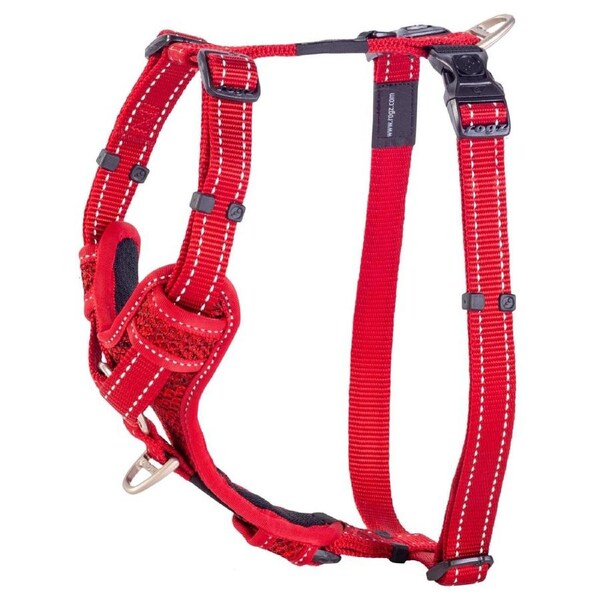Rogz Control Stop-Pull Dog Harness Padded Red Large