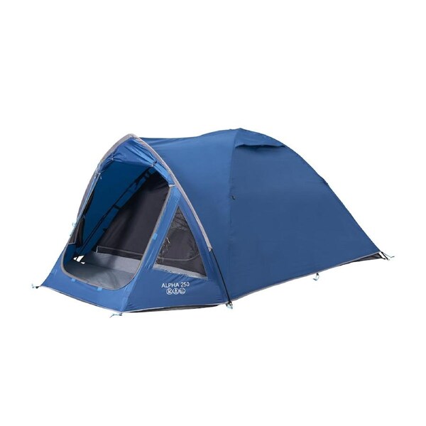 Vango Alpha 250 2 Person Camping & Hiking Tent - Earth Series - Moroccan Blue